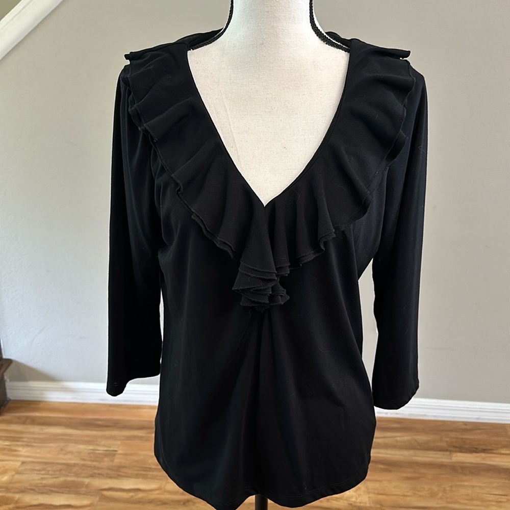 Champs Ruffle Blouse - Size L